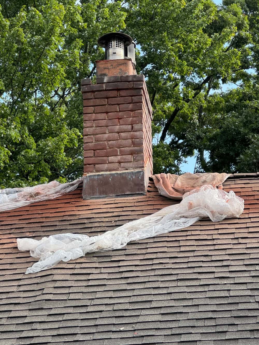 Chimney leak repair completed on a Central Connecticut home